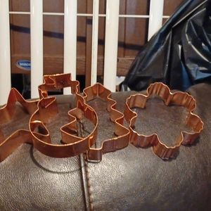 4 super heavy vintage large cookie cutters